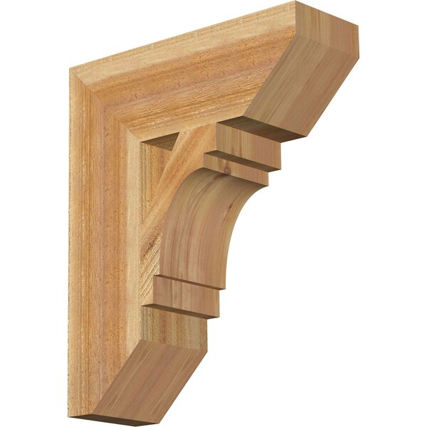 Ekena Millwork Merced Slat Rough Sawn Bracket, Western Red Cedar, 6"W x 18"D x 22"H BKT06X18X22MRC06RWR - main